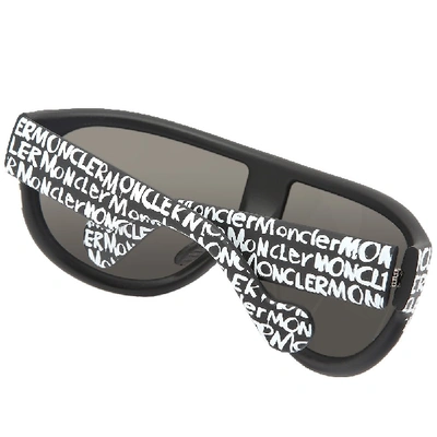 Shop Moncler Ml0106 Sunglasses In Black