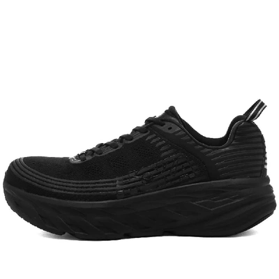 Shop Hoka One One Hoka Bondi 6 Wide In Black