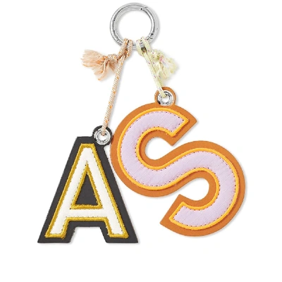 Shop Acne Studios Letters Keyring In Multi