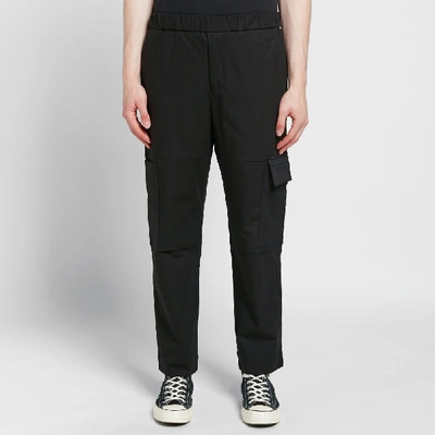Shop Kenzo Tapered Cropped Cargo Pant In Black