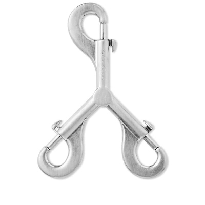 Shop Rick Owens Hydra Hook Keyring In Silver