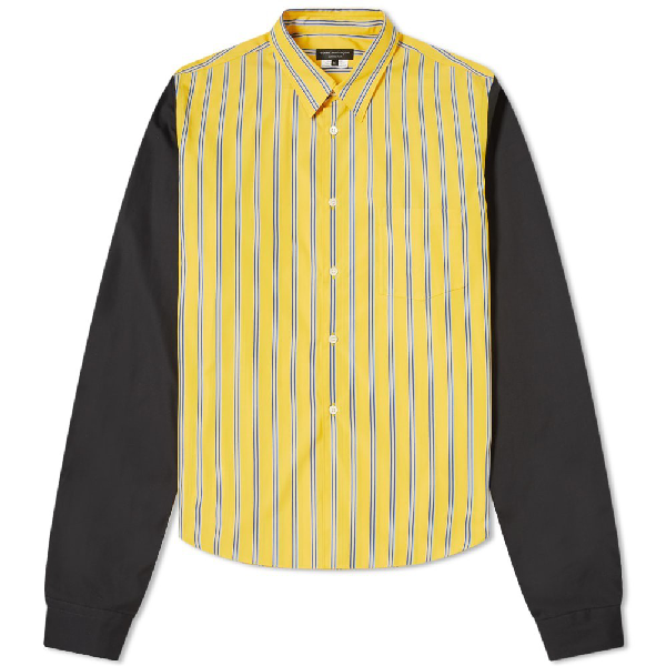 comme des garcons yellow striped shirt