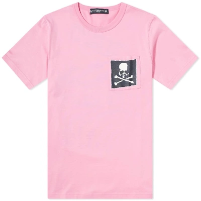 Shop Mastermind Japan Mastermind World Skull Pocket Tee In Pink