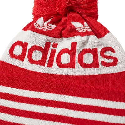 Shop Adidas Originals Adidas Jacquard Bobble Hat In Red