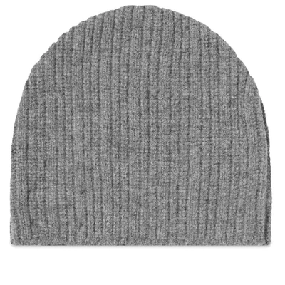 Shop Albam Watch Rib Beanie In Grey