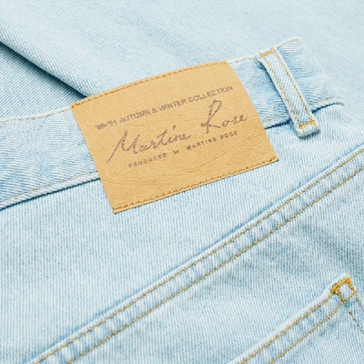 Shop Martine Rose Straight Leg Jean In Blue