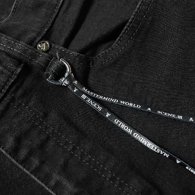 Shop Mastermind Japan Mastermind World Faded Skull Tapered Jean In Black