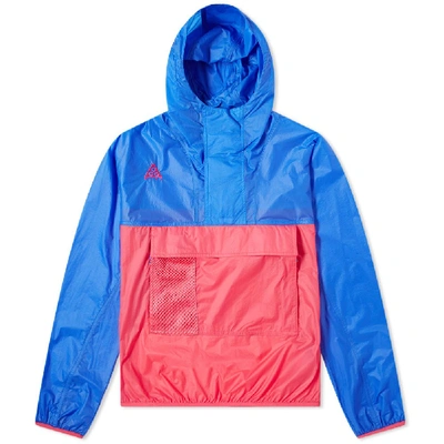 Shop Nike Acg Hooded Anorak In Blue