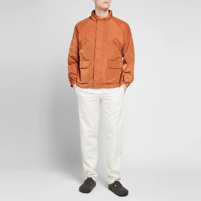 Shop Pop Trading Company Pop Trading Company Venice Concealed Hood Jacket In Orange
