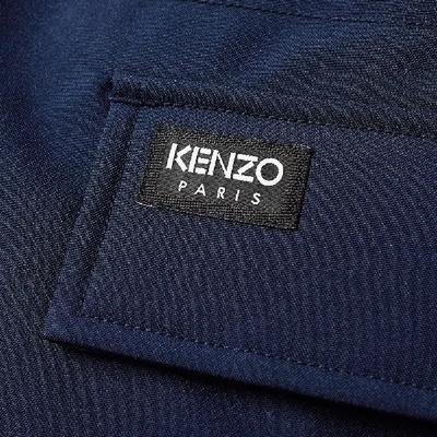 Shop Kenzo Colour Block Parka In Blue