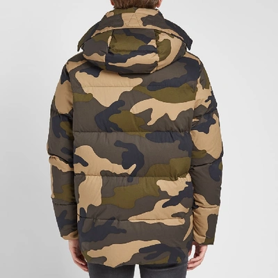 Shop Moncler Dary Camo Down Filled Jacket In Green