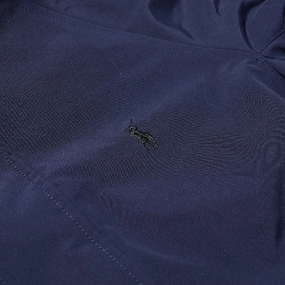 Shop Polo Ralph Lauren Faux Fur Trim Down Jacket In Blue