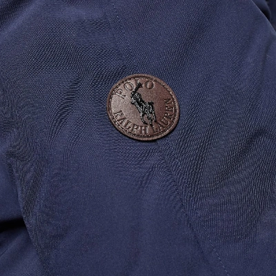 Shop Polo Ralph Lauren Faux Fur Trim Down Jacket In Blue