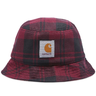 Shop Carhartt Wip Pulford Bucket Hat In Red