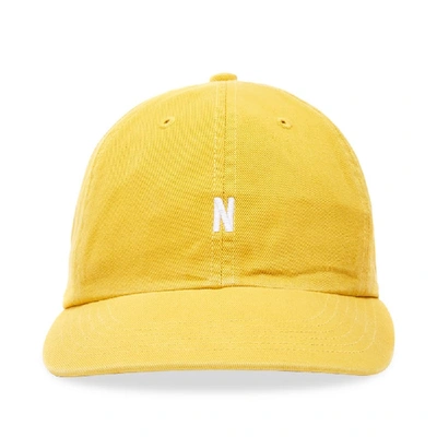 Shop Norse Projects Twill Sports Cap In Yellow