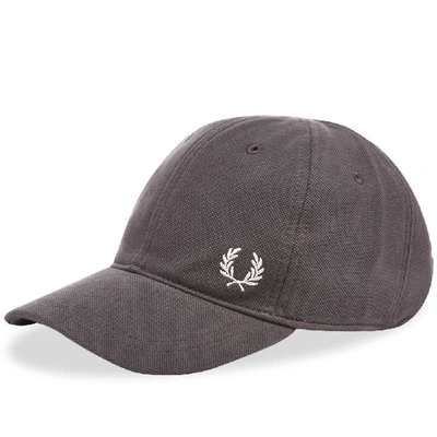 Shop Fred Perry Authentic Pique Classic Cap In Grey