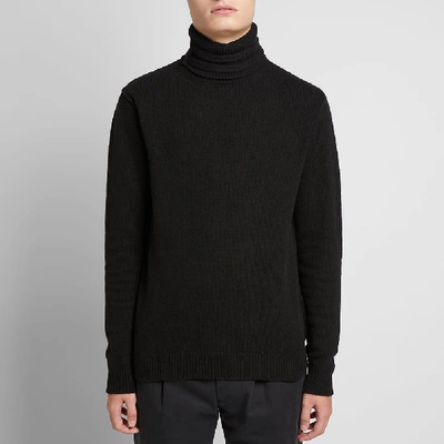 Shop Raf Simons Double Strap Roll Neck Knit In Black