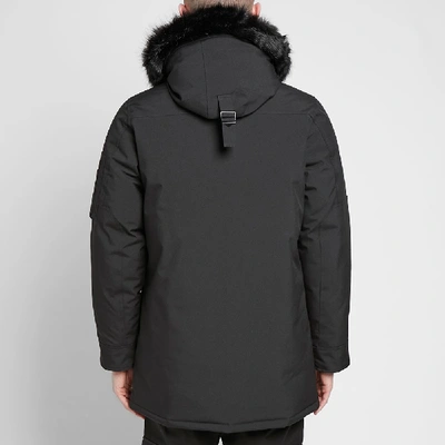 Shop Kenzo Faux Fur Hooded Parka In Black
