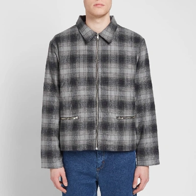 Shop Noon Goons Anderson Flannel Jacket In Grey