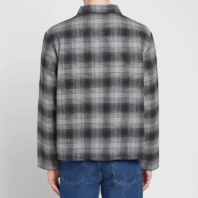 Shop Noon Goons Anderson Flannel Jacket In Grey