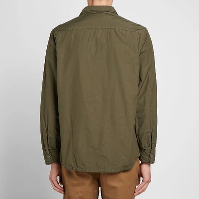 Shop Save Khaki Fleece Lined Shirt Jacket In Green