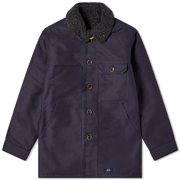 Bleu De Paname Double Counter Jacket In Blue Modesens