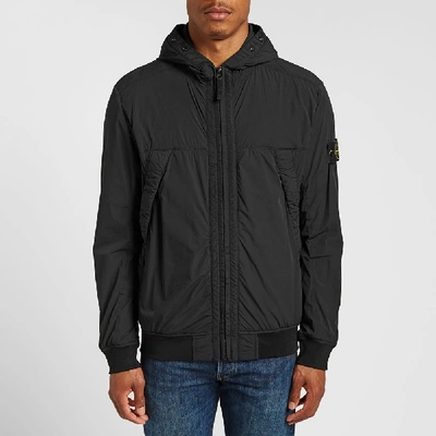 Shop Stone Island Comfort Composite Hooded Jacket In Black