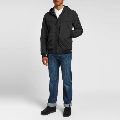 Shop Stone Island Comfort Composite Hooded Jacket In Black