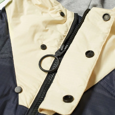 Shop Off-white Scaffolding Zipped Puffer Jacket In Blue