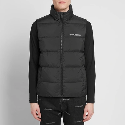 Shop Calvin Klein Institutional Logo Gilet In Black