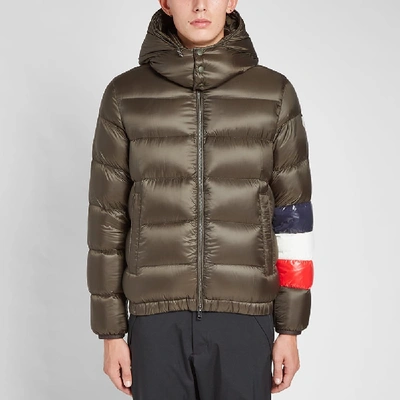Shop Moncler Willm Hooded Down Jacket In Green