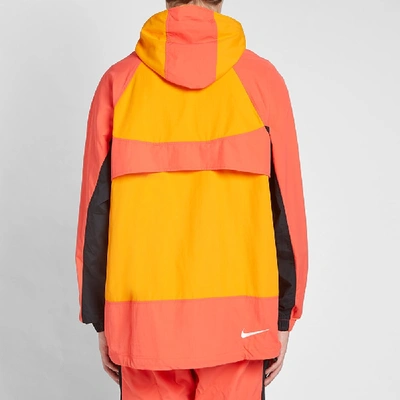 Shop Nike Re-issue Woven Popover Jacket In Orange