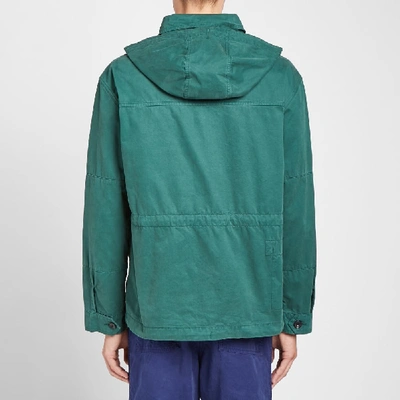 Shop Albam Hooded Field Jacket In Green