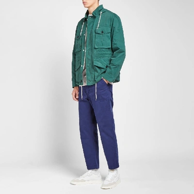 Shop Albam Hooded Field Jacket In Green