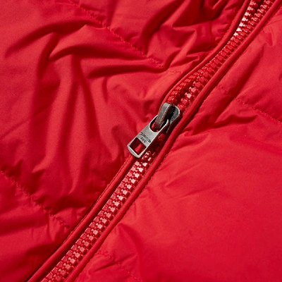 Shop Calvin Klein Institutional Logo Puffer Jacket In Red