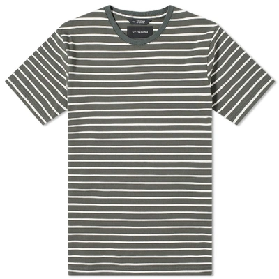 Shop Wings + Horns Heavyweight Striped Tee In Green