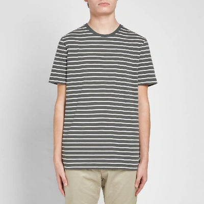 Shop Wings + Horns Heavyweight Striped Tee In Green