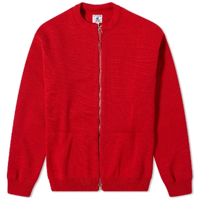 Shop Arpenteur Deco Zip Cardigan In Red