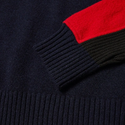 Shop Kenzo Felted Colour Block Knit In Multi