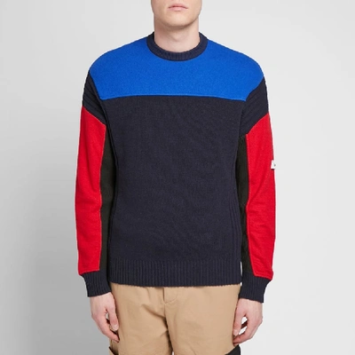 Shop Kenzo Felted Colour Block Knit In Multi