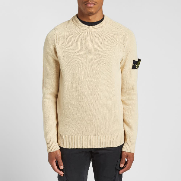 stone island lambswool crew knit