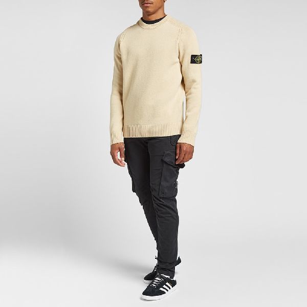 stone island lambswool crew knit