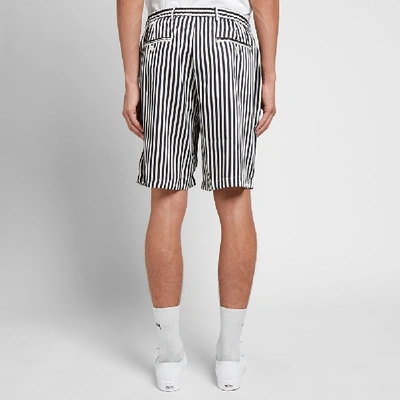 Shop Mki Stripe Shorts In White