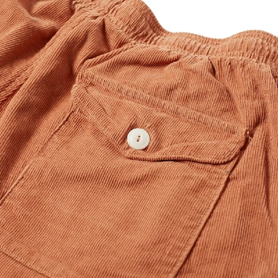 Shop Save Khaki Wale Corduroy Easy Short In Orange