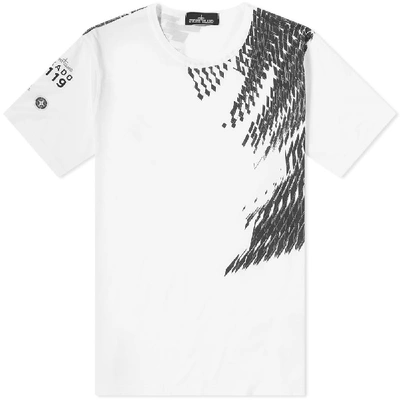 Shop Stone Island Shadow Project Mako Jersey Print Tee In White