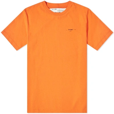 Shop Off-white Logo Tee In Orange