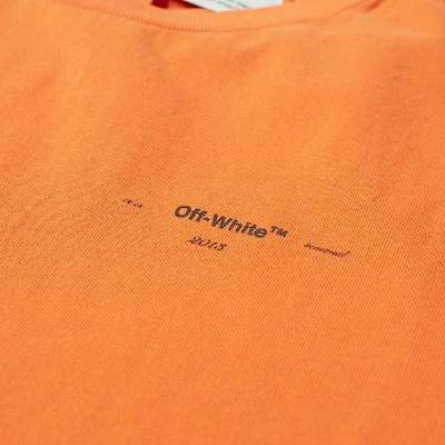 Shop Off-white Logo Tee In Orange