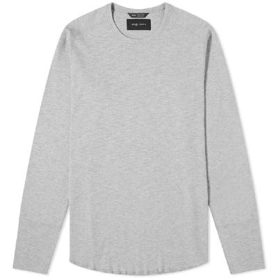 Shop Wings + Horns Long Sleeve Slub Tee In Grey