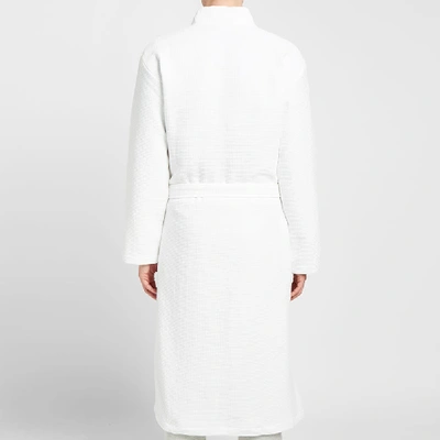 Shop Schiesser Waffle Bath Robe In White