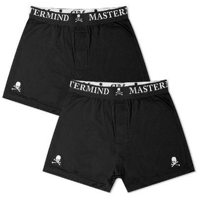 Shop Mastermind Japan Mastermind World Boxer Short - 2 Pack In Black